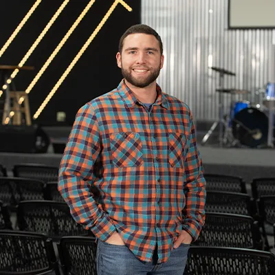 Youth pastor in youth room