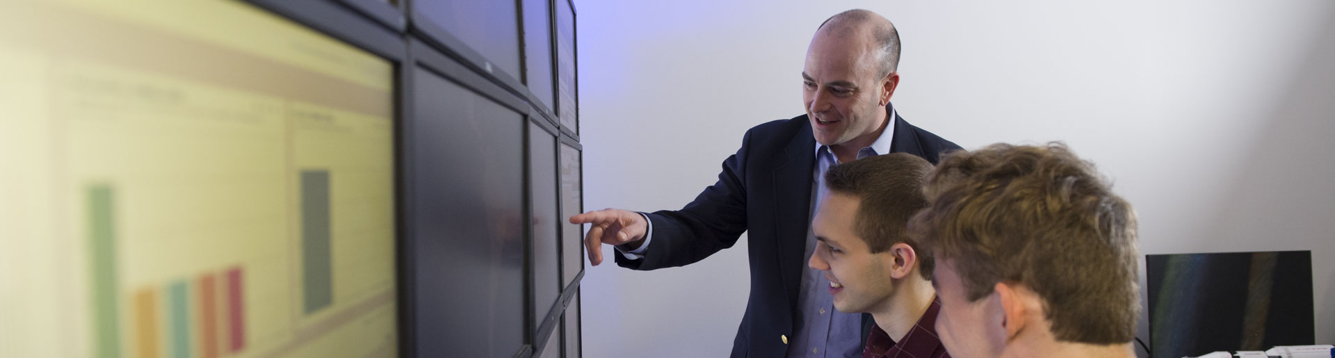 Seth Hamman teaching cybersecurity students.