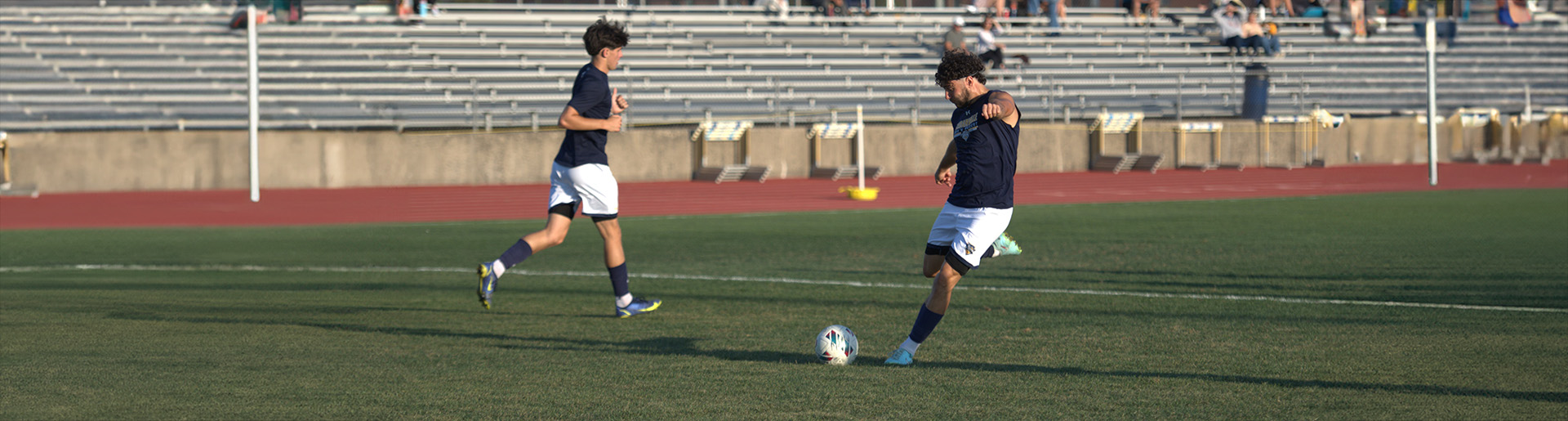 Daniel Leo playing soccer.