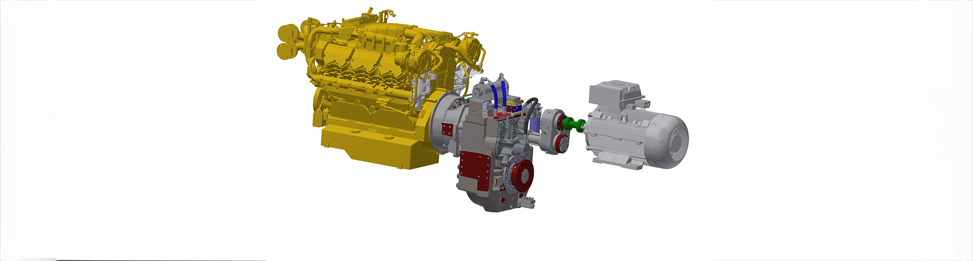 Hybrid marine propulsion unit designed by Mark Kirby for Caterpillar Industries.
