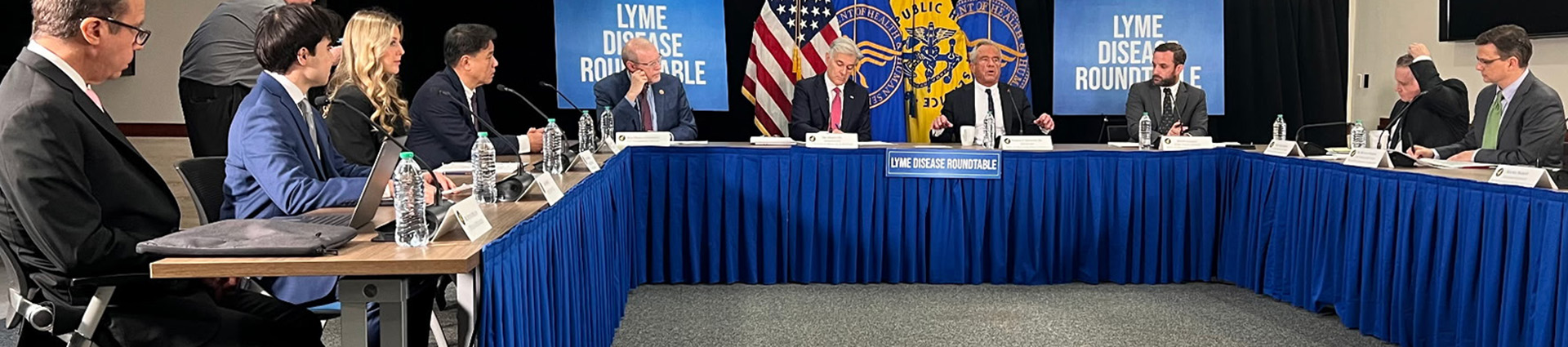 Sam Sofio sits in his place at a roundtable discussion led by U.S. Health and Human Services Secretary Robert Kennedy.