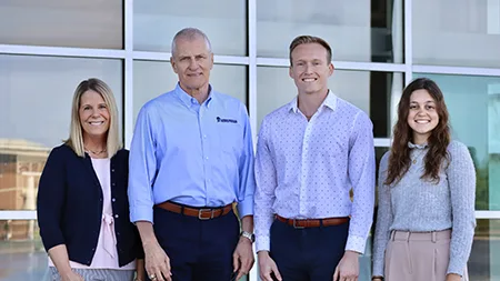 Career Services Staff, from left to right: Jenny Czerniak, Jeff Reep, Cam Arminio, and Paige Fennell