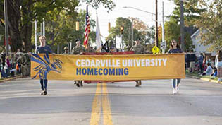 Cedarville Homecoming Parade banner