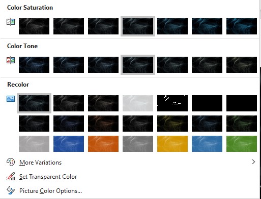 Office Color Editor Interface