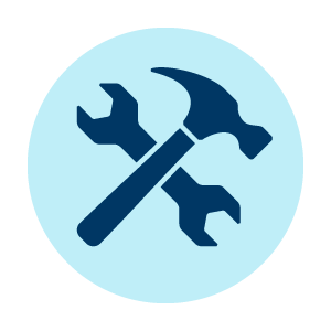 hammer and wrench icon