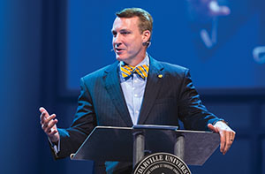 Dr. White Speaking in Chapel